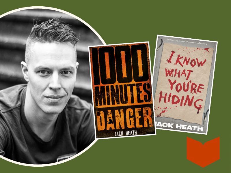 Headshot of author Jack Heath with book cover  If You Tell Anyone